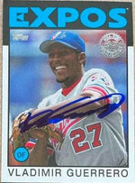 Vladimir Guerrero Signed 2021 Topps '1986 Topps 35th Anniversary' Baseball Card - Montreal Expos