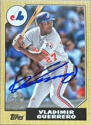 Vladimir Guerrero Signed 2022 Topps '1987 Topps 35th Anniversary' Baseball Card - Montreal Expos