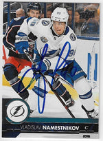 Vladislav Namestnikov Signed 2017 - 18 Upper Deck Hockey Card - Tampa Bay Lightning - PastPros