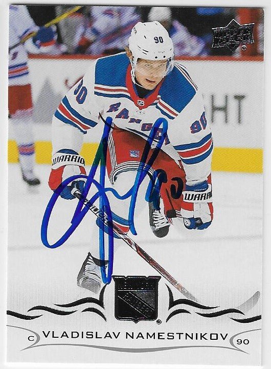 Vladislav Namestnikov Signed 2018 - 19 Upper Deck Hockey Card - New York Rangers - PastPros