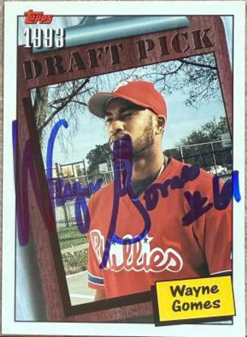 Wayne Gomes Signed 1994 Topps Baseball Card - Philadelphia Phillies