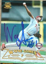 Wayne Gomes Signed 1998 Pacific Baseball Card - Philadelphia Phillies