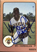 Wes Chamberlain Signed 1988 ProCards Baseball Card - Augusta Pirates