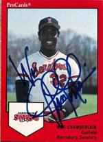 Wes Chamberlain Signed 1989 ProCards Baseball Card - Harrisburg Senators