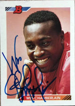 Wes Chamberlain Signed 1992 Bowman Baseball Card - Philadelphia Phillies