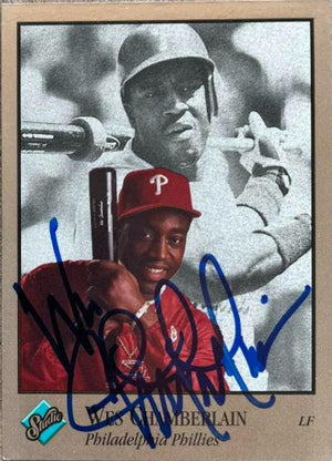 Wes Chamberlain Signed 1992 Studio Baseball Card - Philadelphia Phillies - PastPros