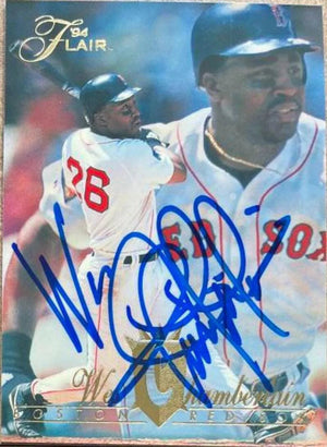 Wes Chamberlain Signed 1994 Flair Baseball Card - Boston Red Sox