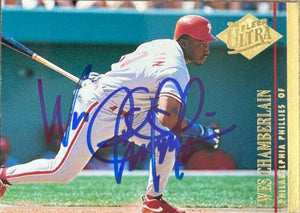 Wes Chamberlain Signed 1994 Fleer Ultra Baseball Card - Philadelphia Phillies - PastPros