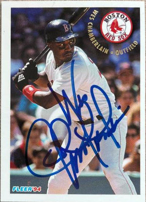 Wes Chamberlain Signed 1994 Fleer Update Baseball Card - Boston Red Sox - PastPros