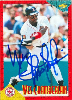 Wes Chamberlain Signed 1994 Score Rookie & Traded Baseball Card - Boston Red Sox