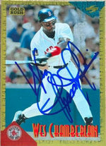 Wes Chamberlain Signed 1994 Score Rookie & Traded Gold Rush Baseball Card - Boston Red Sox