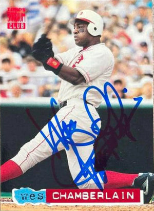 Wes Chamberlain Signed 1994 Stadium Club Baseball Card - Philadelphia Phillies