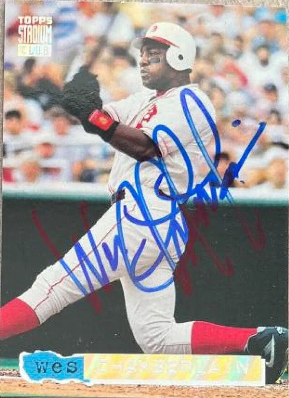 Wes Chamberlain Signed 1994 Stadium Club Golden Rainbow Baseball Card - Philadelphia Phillies