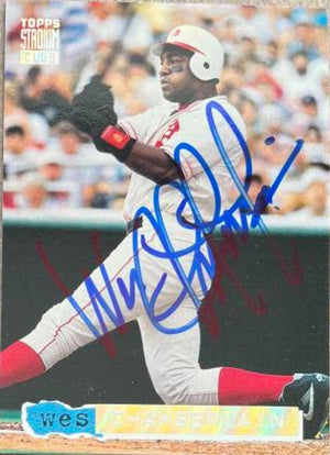Wes Chamberlain Signed 1994 Stadium Club Golden Rainbow Baseball Card - Philadelphia Phillies - PastPros