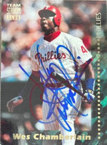 Wes Chamberlain Signed 1994 Stadium Club Team Baseball Card - Philadelphia Phillies
