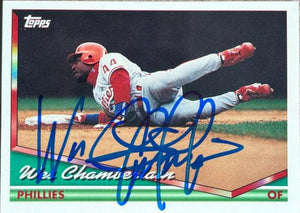 Wes Chamberlain Signed 1994 Topps Baseball Card - Philadelphia Phillies - PastPros