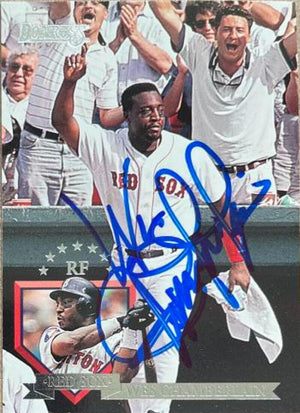 Wes Chamberlain Signed 1995 Donruss Baseball Card - Boston Red Sox - PastPros