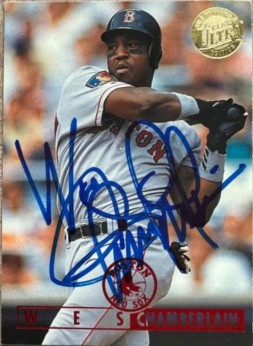 Wes Chamberlain Signed 1995 Fleer Ultra Gold Medallion Baseball Card - Boston Red Sox