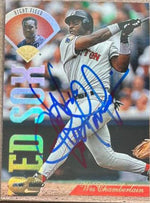 Wes Chamberlain Signed 1995 Leaf Baseball Card - Boston Red Sox