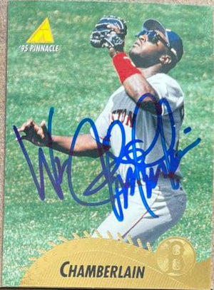 Wes Chamberlain Signed 1995 Pinnacle Baseball Card - Boston Red Sox - PastPros
