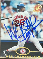 Wes Chamberlain Signed 1995 Stadium Club Baseball Card - Boston Red Sox
