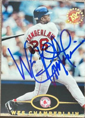 Wes Chamberlain Signed 1995 Stadium Club Baseball Card - Boston Red Sox