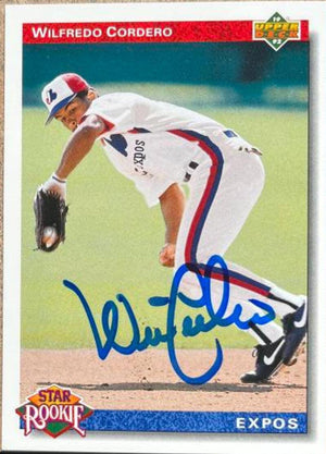 Wil Cordero Signed 1992 Upper Deck Baseball Card - Montreal Expos - PastPros
