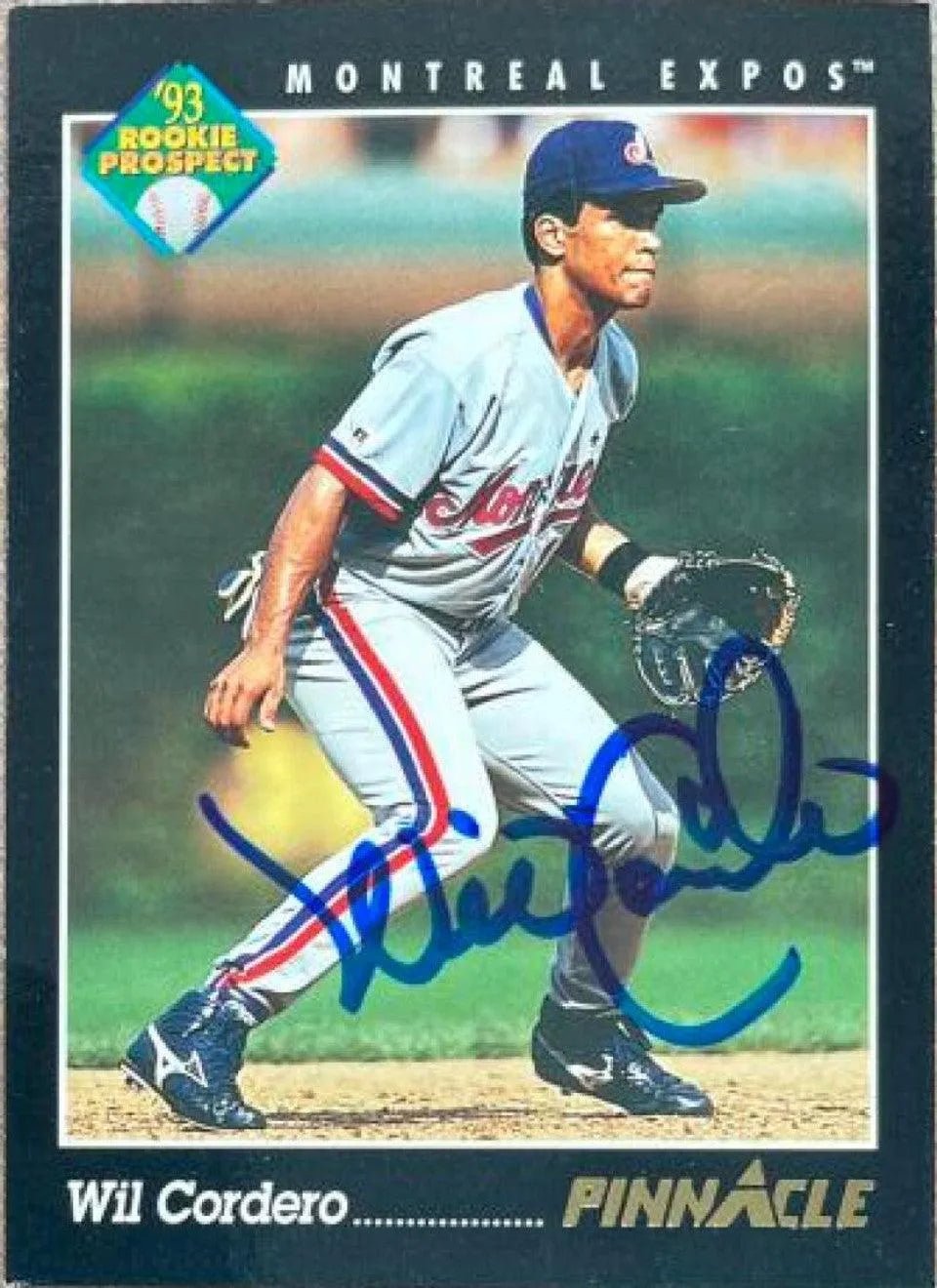 Wil Cordero Signed 1993 Pinnacle Baseball Card - Montreal Expos
