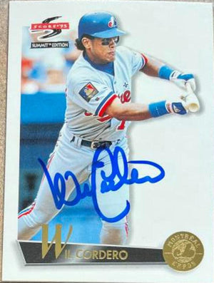 Wil Cordero Signed 1995 Score Summit Baseball Card - Montreal Expos - PastPros