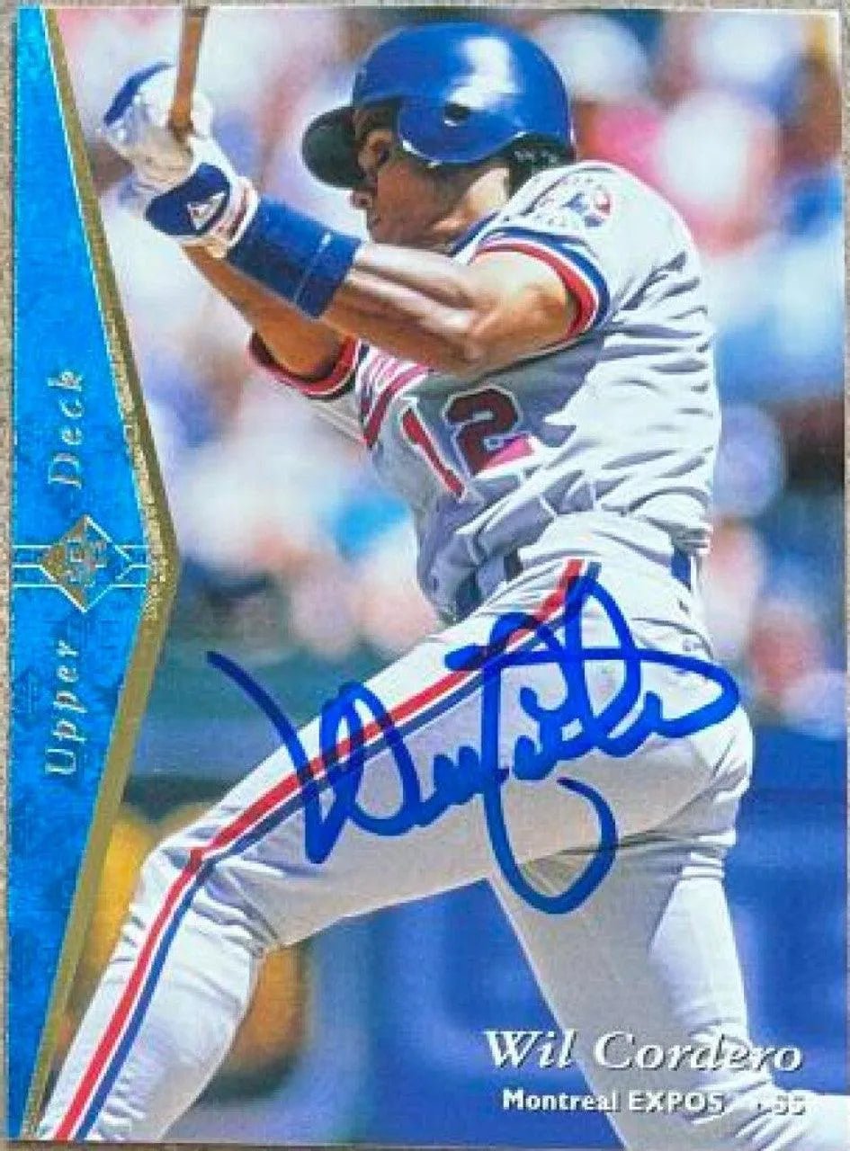 Wil Cordero Signed 1995 SP Baseball Card - Montreal Expos