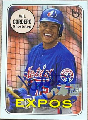 Wil Cordero Signed 2019 Topps Archives Baseball Card - Montreal Expos - PastPros