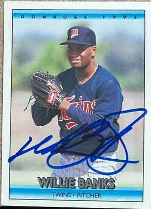 Willie Banks Signed 1992 Donruss Baseball Card - Minnesota Twins