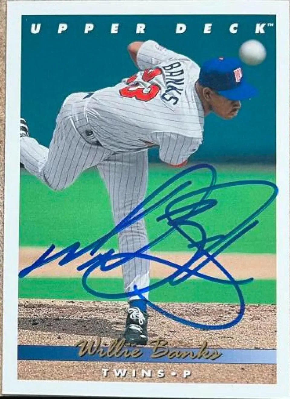 Willie Banks Signed 1993 Upper Deck Baseball Card - Minnesota Twins