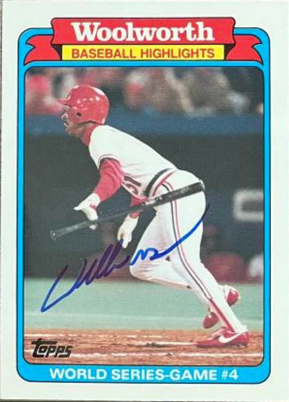 Willie McGee Signed 1988 Topps Woolworth Highlights Baseball Card - St Louis Cardinals