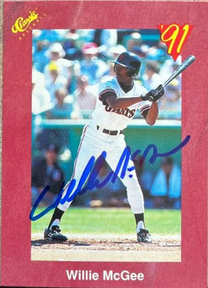 Willie McGee Signed 1991 Classic II Baseball Card - San Francisco Giants #T76