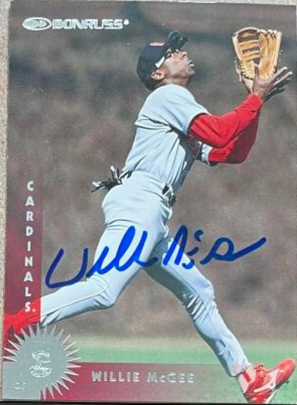 Willie McGee Signed 1997 Donruss Baseball Card - St Louis Cardinals