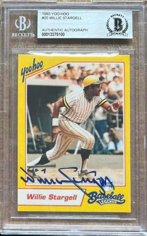 Willie Stargell Signed 1993 Yoo Hoo Baseball Card - Pittsburgh Pirates - Beckett Authentication - PastPros
