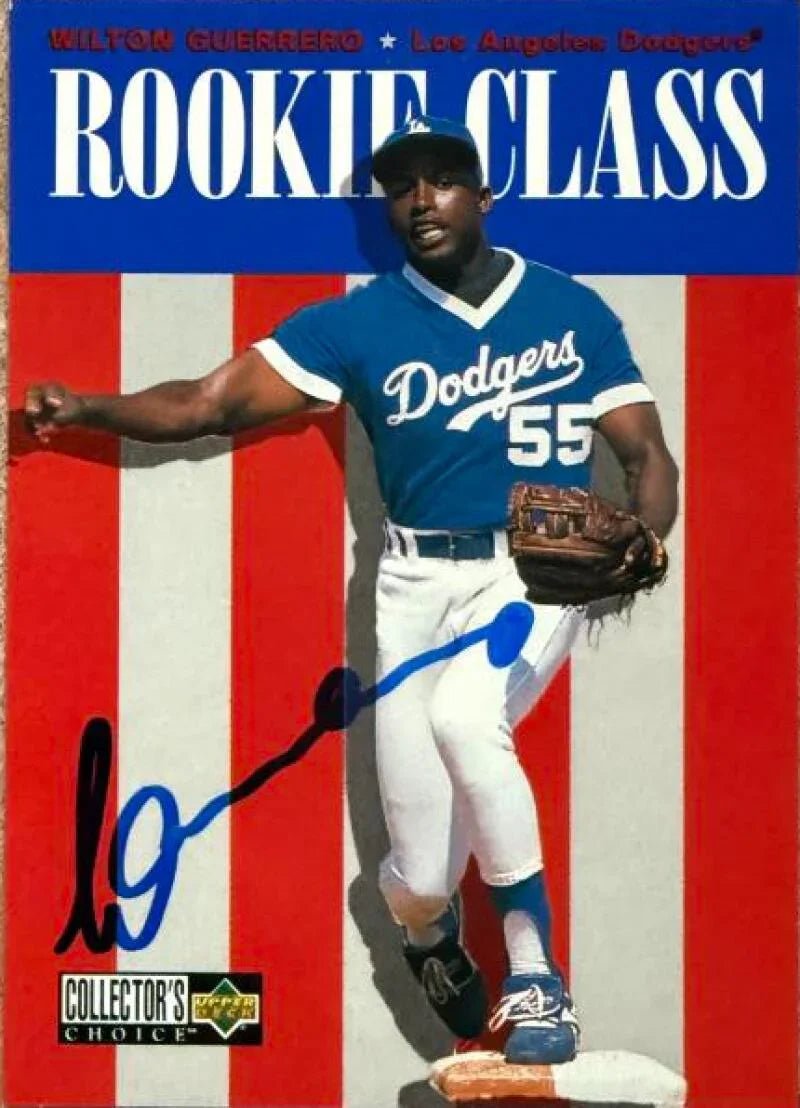 Wilton Guerrero Signed 1996 Collector's Choice Baseball Card - Los Angeles Dodgers #443 RCL, RC