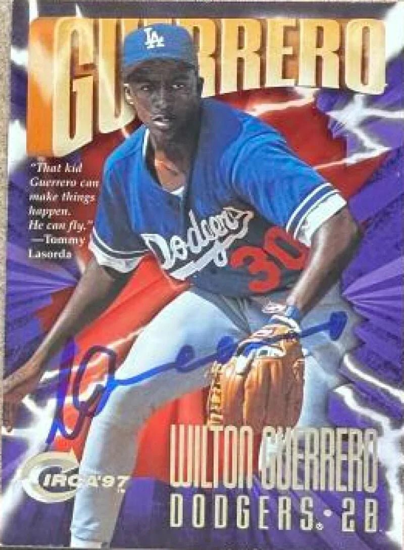 Wilton Guerrero Signed 1997 Circa Baseball Card - Los Angeles Dodgers #113