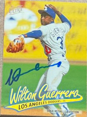 Wilton Guerrero Signed 1997 Fleer Ultra Gold Medallion Baseball Card - Los Angeles Dodgers #G217