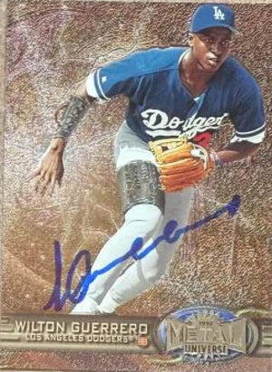Wilton Guerrero Signed 1997 Metal Universe Baseball Card - Los Angeles Dodgers #99