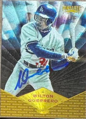 Wilton Guerrero Signed 1997 Pinnacle Museum Collection Baseball Card - Los Angeles Dodgers #181 ROO