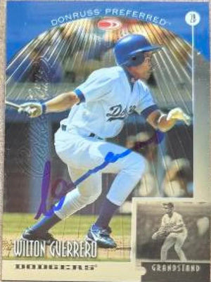 Wilton Guerrero Signed 1998 Donruss Collections Preferred Baseball Card - Los Angeles Dodgers #662 GS, PR1400