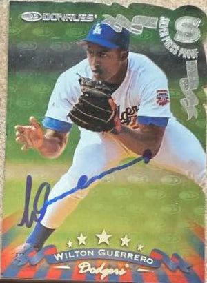 Wilton Guerrero Signed 1998 Donruss Press Proofs Silver Baseball Card - Los Angeles Dodgers #90 PR1500