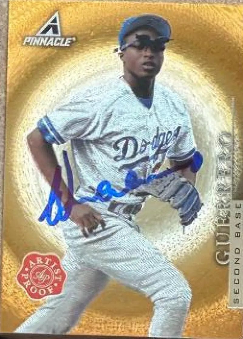 Wilton Guerrero Signed 1998 Pinnacle Artist Proofs Baseball Card - Los Angeles Dodgers #PP43