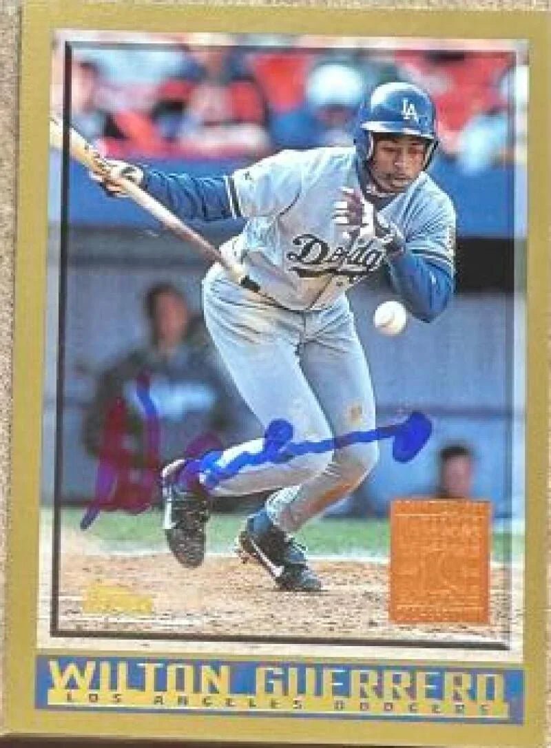 Wilton Guerrero Signed 1998 Topps Minted in Cooperstown Baseball Card - Los Angeles Dodgers #46