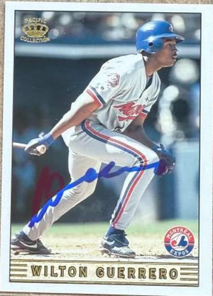 Wilton Guerrero Signed 1999 Pacific Crown Collection Baseball Card - Montreal Expos #170