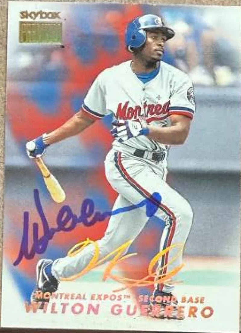 Wilton Guerrero Signed 1999 SkyBox Premium Baseball Card - Montreal Expos #181