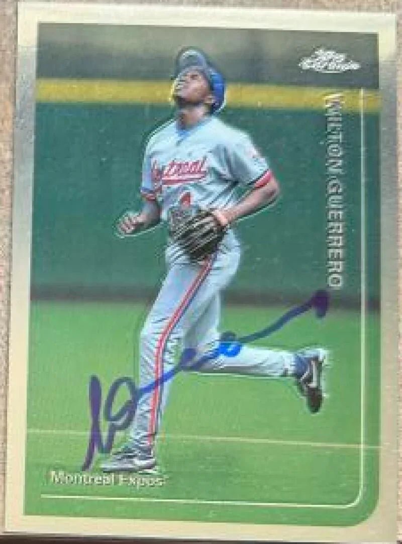 Wilton Guerrero Signed 1999 Topps Chrome Baseball Card - Montreal Expos #246
