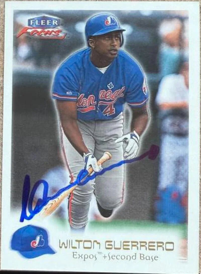 Wilton Guerrero Signed 2000 Fleer Focus Baseball Card - Montreal Expos #30
